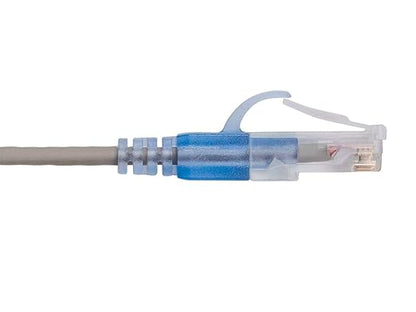 Monoprice Cat6A 6in Gray 10-Pk Patch Cable UTP 30AWG 10G Pure Bare Copper Snagless RJ45 SlimRun Series Ethernet Cable