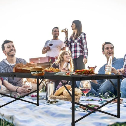 WildFinder Folding Grill Table, 4x2 FT Portable Camping Table, Foldable
