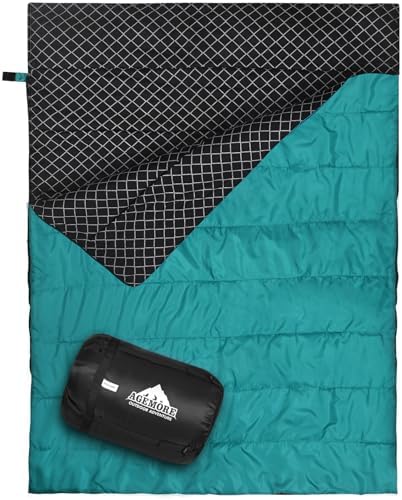Cotton Flannel Double Sleeping Bag, 2 Person Camping Sleeping Bag