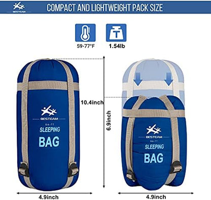 Warm Weather Sleeping Bag, Ultra-Light Compact for Backpacking