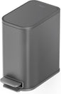 Cesun Small Bathroom Trash Can with Lid Soft Close, Step Pedal, 5 Liter / 1.3 Gallon Stainless Steel Garbage Can with Removable Inner Bucket, Waste Basket for Bathroom, Bedroom (Gray)