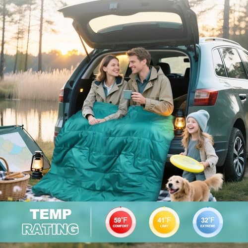 Cotton Flannel Double Sleeping Bag, 2 Person Camping Sleeping Bag