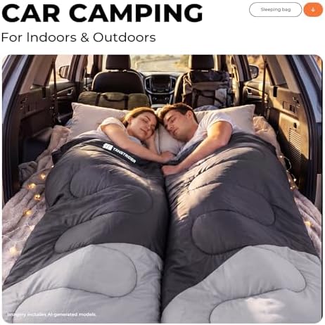 Sleeping Bags for Adults,Compact Lightweight Backpacking Sleeping Bag with Compression Sack for Youth, Camping Essentials Gearfor Hiking Travel Climbing Outdoor&Indoor Use