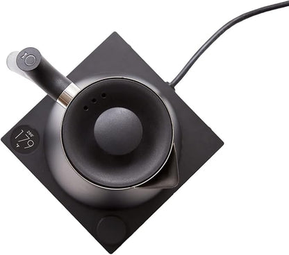 Fellow Corvo EKG Electric Tea Kettle - Electric Pour Over Coffee and Tea Pot - Quick Heating Electric Kettles for Boiling Water - Temperature Control and Built-In Brew Timer-Matte Black-0.9 Liter