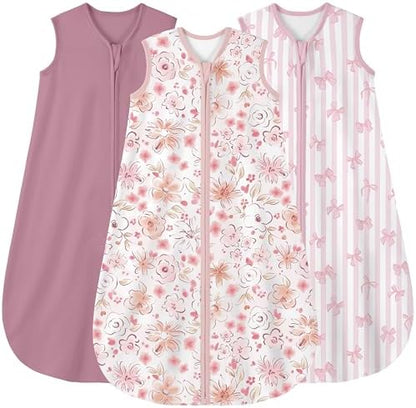 Yoofoss Baby Sleep Sack 12-18 Month 0.5TOG 100% Organic Cotton 2-Way Zipper