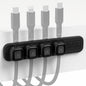 BLACK+DECKER 4 Pack Magnetic Cable Clips w/Metal Plate, Adhesive Wire Holder Keeper Organizer for Home Office Phone Car Wall Desktop Nightstand