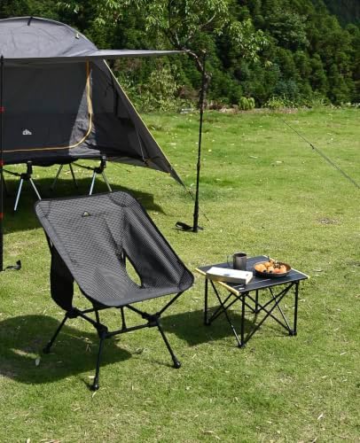 iClimb Ultralight Compact Camping Folding Table (Reinforced Black - S)