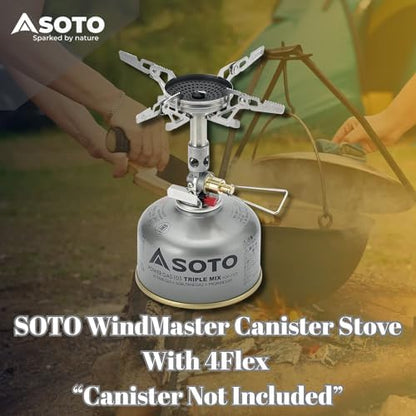 SOTO WindMaster Backpacking Stove with 4Flex, Canister Not Included