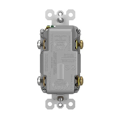 Legrand Radiant 1597TRUSBCCW 15 Amp GFCI Self Test Tamper Resistant Decorator Duplex Outlet with USB Type C, White with Screwless Wall Plate (1 Count)