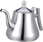 1L Stainless Steel Tea Kettle with Strainer Water Kettle for Home and Restaurant Use Stylish Glossy Finish and Ergonomic Handle