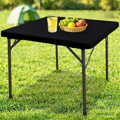 homing Square Table Cloth Cover 34" x 34" Black Elastic Fitted Tablecloth