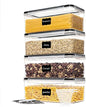 Vtopmart Pasta Storage Containers, 4 Pack, 3.2L Airtight Canisters