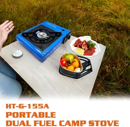 vivicreate 7000 BTU Portable Stove, Camping Stove, Butane Stove, Outdoor stove,Korean style BBQ stove,Blue