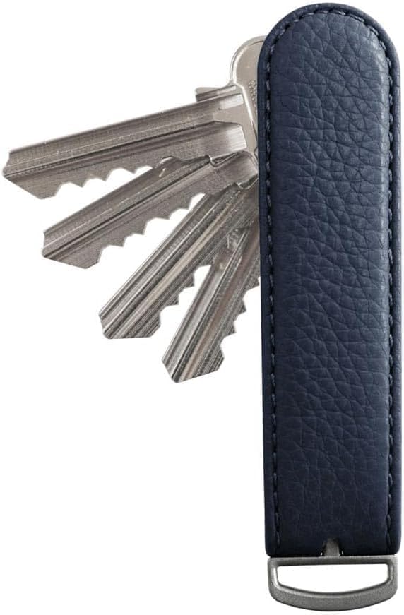 Jibbon Italian Premium Leather Key Organizer - Stylish Key Holder with Marine Grade 316 Stainless Steel, Compact EDC Keychain