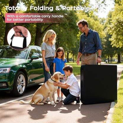 FDW | 8FT Folding Table | Black | Portable Plastic Table