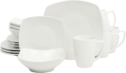 Gibson Home Zen Buffet White Porcelain Dinnerware Set