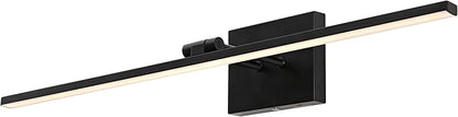 JONATHAN Y JYL7163C Santino 28" Modern Minimalist Swivel Integrated Dimmable LED Rechargeable Picture Light with Touch Sensor for Bedroom, Living Room, Kitchen, Office, Black