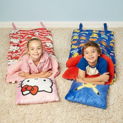 Silk Touch Sherpa Slumber Bag for Boys and Girls, Sleeping Bag with Zipper, Sleepover Set, 27 x 56 inches