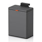 Mbillion Kitchen Compost Bin Hanging Trash Can with Lid 2.1 Gallon Stainless Steel Garbage Can for Kitchen Cabinet Door Mounted Trash Can Under Sink Door RV Bathroom,Brushed Black