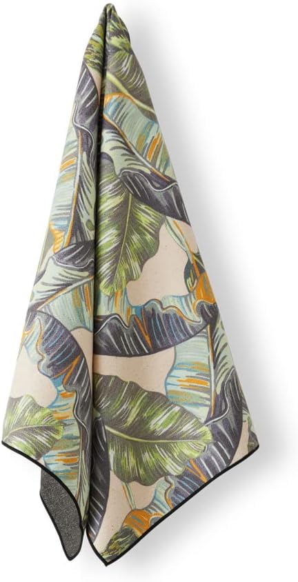 Nomadix Mini Towel - Perfect for Beach, Pool, Travel, Camping, Yoga - Made with Recycled Materials - Super Absorbent - Sand Resistant - Banana Leaf Green - 16x40