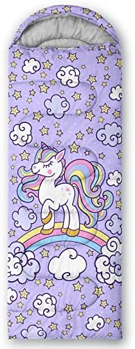 Axolotl Unicorn Sleeping Bag for Kids Boys Girls–Lightweight Warm Cold Weather Sleeping Bags,Waterproof Portable Sleeping Bag with Compression Sack for Camping Backpacking Outdoor Indoor
