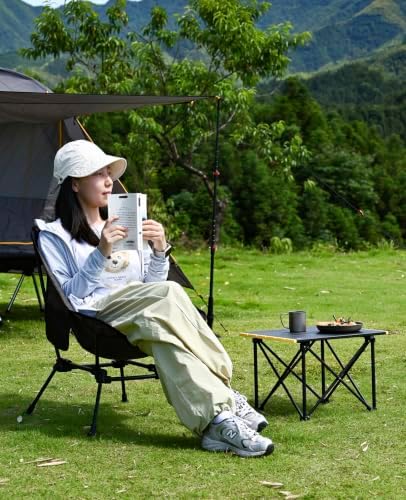 iClimb Ultralight Compact Camping Folding Table (Reinforced Black - L)