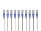 Monoprice Cat6A 6in Gray 10-Pk Patch Cable UTP 30AWG 10G Pure Bare Copper Snagless RJ45 SlimRun Series Ethernet Cable