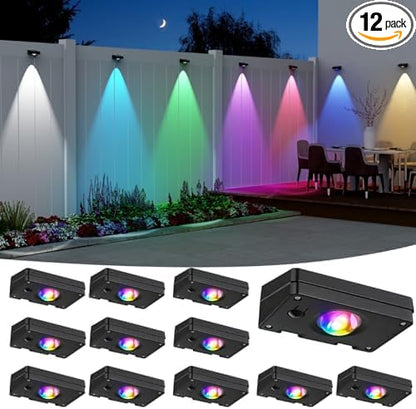 Solar Led Wall Light, Rgb Color Changing Spotlight