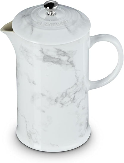 Le Creuset Stoneware 34 oz. French Press, Marble Collection