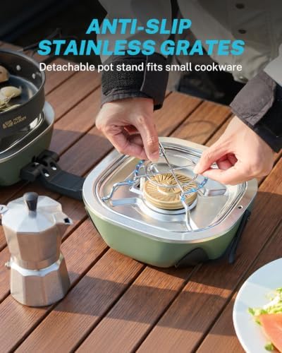 Gonex Propane Camping Stove, 2-Burner Portable Camp Stove, 20,000 BTU