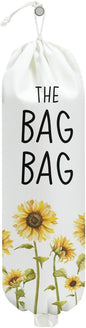 Sunflower Plastic Bag Holder for Kitchen Essentials, Reusable Wall Mount Grocery Bag Holder for Plastic Storage bag, Large Storage Organizer Storage Dispenser, Sunflower Gifts for Women Mom Grandma