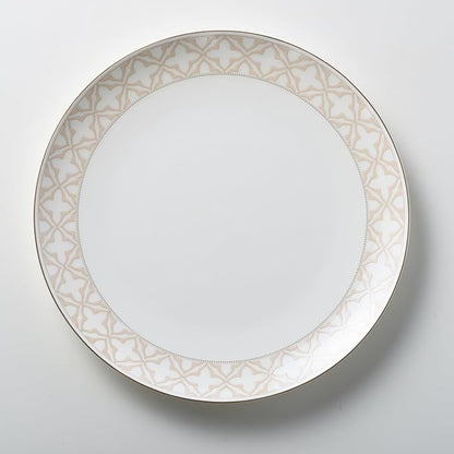 Bone China Dinner Plate Simple plain Smooth Classic pattern 10.5 inches