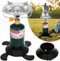 Camping Stove Propane Burner, Portable Camp Stove with Foldable Gas Tank Base, Adjustable Flame Backpacking Cooker for Camping, Small Single Burner Propane Stoves Kit for Hiking Tent Outdoor Cooking