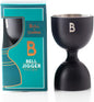 Double Bell Jigger by Bull In China - 0.25oz to 2oz Measures for Cocktails, Bars & Bartenders (Matte Black)