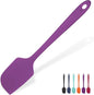 Heat Resistant Silicone Large Spatula: U-Taste 600ºF High Heat Flexible 11.38in Silicon Mixing Stirring Cooking Scraping Baking Bowl Scraper Seamless Spreader for Kitchen Nonstick Cookware (Purple)