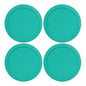 Lids for Pyrex and Anchor Round Glass Containers - 2-Cups, Green-4PK