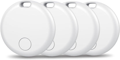 Air Tracker Tags-4 Pack: Smart Bluetooth Tracker, Item Finder Works with Apple Find My (iOS Only) App, Trakcer Tag Locator for Keys, Luggage, Satchel, Backpack etc. (Not for Android Devices)