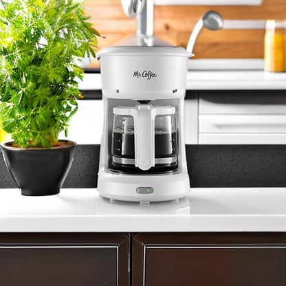 Mr. Coffee 2134286 ® 5-Cup Mini Brew Switch Coffee Maker, White