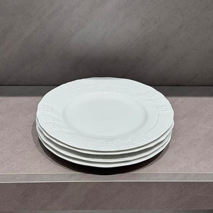 10 Inch Porcelain Dinner Plates Set of 4, Dishwasher safe, Microwave safe