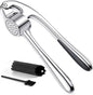Premium Garlic Press Stainless Steel - Elevate Your Culinary Experience with Our Premium Garlic Mincer, Crusher & Peeler Set, Dishwasher Safe & Rust-proof (Silver)