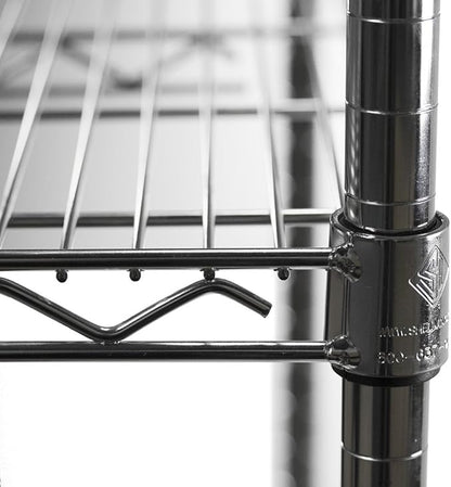 Shelving Inc. 14" d x 36" w Chrome Wire Shelving with 2 Tier Shelves, Weight Capacity 800lbs Per Shelf
