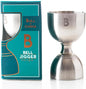 Double Bell Jigger by Bull In China - Classic Stainless Steel with 0.25oz to 2oz Measures for Cocktails, Bars & Bartenders