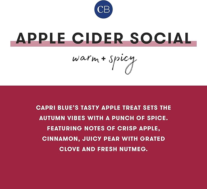Capri Blue Glimmer Jar Candles - Luxury Holiday Scented Candles for Home - Long Lasting Soy Wax Blend - Scented Holiday & Home Decor - Apple Cider Social Inverted Jar (10 oz)