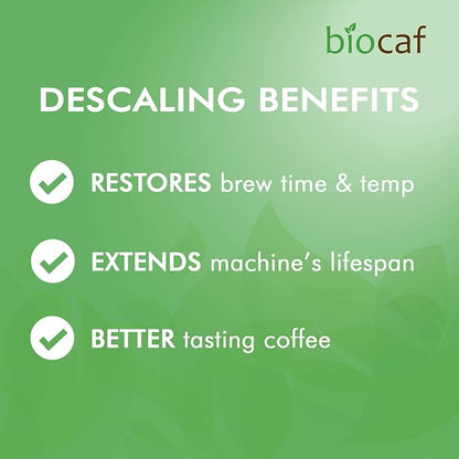 Urnex Full Circle Espresso Machine - 2 Single Use Packets - Descaling Powder Safe On Keurig Delonghi Nespresso Ninja Hamilton Beach Mr Coffee Braun