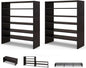 COSTWAY Shoe Rack, 6-Tier Extra Wide Shoe Shelf for Closet with Stackable Design, 31" Freestanding Storage Shoe Stand for Small Space Entryway Hallway Closet (2, Brown)