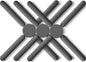 3/Pack Foldable Trivets Silicone, FENGCHEN Folding Trivets, Non-Slip Collapsible Cross Compact Design Expandable Silicone Pot Holder,Grey