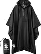 SaphiRose Hooded Rain Poncho Waterproof Raincoat Jacket for Men Women Adults