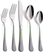 20-Pieces Color Silverware Sets for 4,Green and gray Handle Stainless Steel Cutlery Set, Include Forks Spoons and Knives Set, Dishwasher Safe Utensil Sets for Home Restaurant