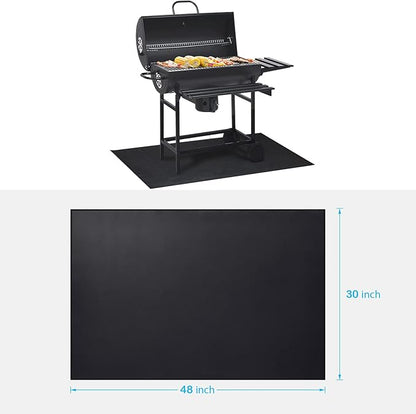 Under Grill Mat 48 ×30 Inch for Outdoor Charcoal, Flat Top, Smokers, Gas Grills.Oil-Proof and Water-Proof BBQ Cvtayn Fireproof Mat Protects Deck Grass, Indoor Fireplace Mat