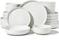 Stoneware Dinnerware Set with Pasta Bowls, Service